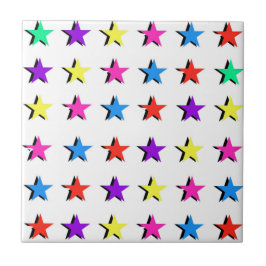 Muster für farbenfrohe geometrische Sterne Fliese