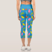 Muster für farbenfrohe Popsicles Capri Leggings (Rückseite)