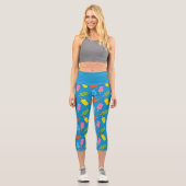 Muster für farbenfrohe Popsicles Capri Leggings (Vorderseite)