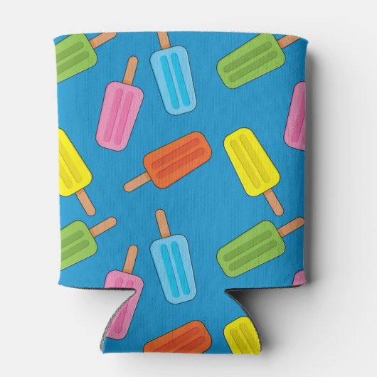 Muster für farbenfrohe Popsicles Dosenkühler (Rückseite)