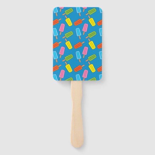 Muster für farbenfrohe Popsicles Fächer (Rückseite)