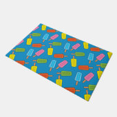 Muster für farbenfrohe Popsicles Fußmatte (Schrägansicht)