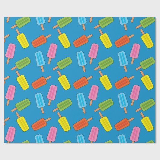 Muster für farbenfrohe Popsicles Geschenkpapier (Flach)
