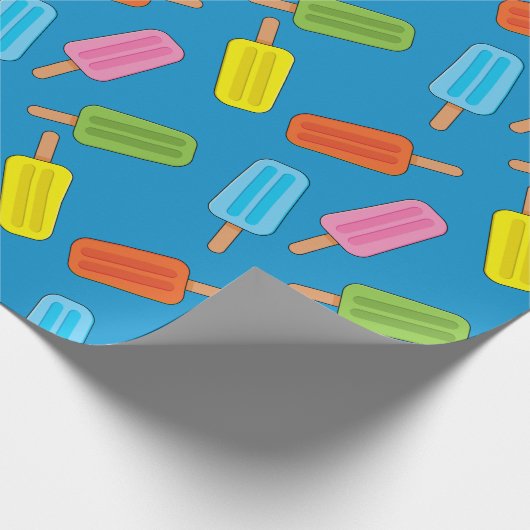 Muster für farbenfrohe Popsicles Geschenkpapier (Ecke)