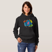 Muster für farbenfrohe Popsicles Hoodie (Vorne ganz)