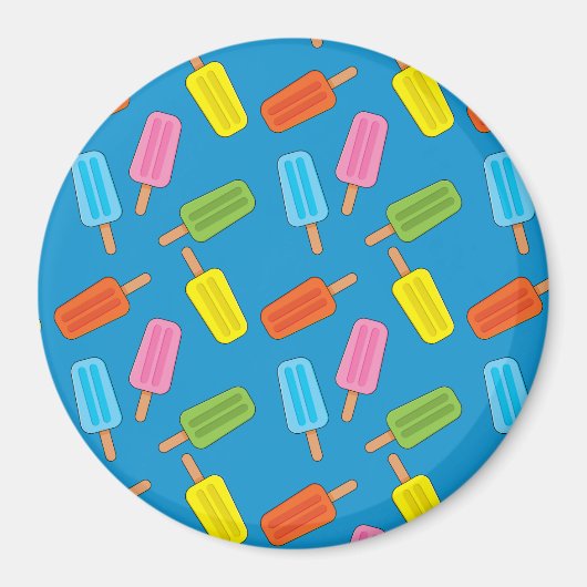 Muster für farbenfrohe Popsicles Magnet (Vorne)