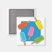 Muster für farbenfrohe Popsicles Magnet (Vorderseite/Rückseite)