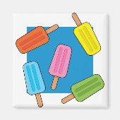 Muster für farbenfrohe Popsicles Magnet (Vorne)