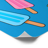 Muster für farbenfrohe Popsicles Poster (Ecke)