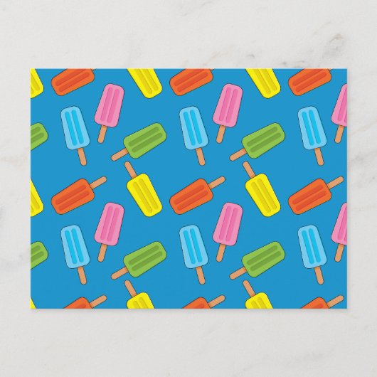Muster für farbenfrohe Popsicles Postkarte (Vorderseite)