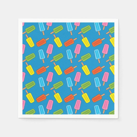 Muster für farbenfrohe Popsicles Serviette (Vorderseite)