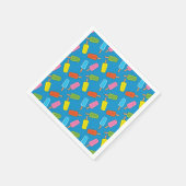 Muster für farbenfrohe Popsicles Serviette (Ecke)