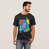 Muster für farbenfrohe Popsicles T-Shirt (Vorne ganz)