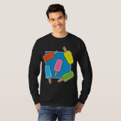 Muster für farbenfrohe Popsicles T-Shirt (Vorne ganz)