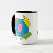 Muster für farbenfrohe Popsicles Tasse (Vorderseite Links)