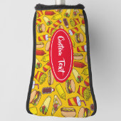 Muster für farbige Fast Food-Icons Golf Headcover (Rotieren 90)