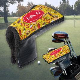 Muster für farbige Fast Food-Icons Golf Headcover