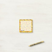 Muster für farbige Fast Food-Icons Post-it Klebezettel (Auf Schreibtisch)