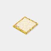Muster für farbige Fast Food-Icons Post-it Klebezettel (angewinkelt)