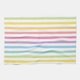 Muster für farbige Rainbow-Streifen Geschirrtuch