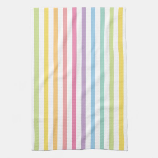 Muster für farbige Rainbow-Streifen Geschirrtuch (Vertikal)