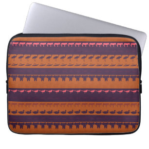 Muster für farbige Retro-Tiere #2 Laptopschutzhülle
