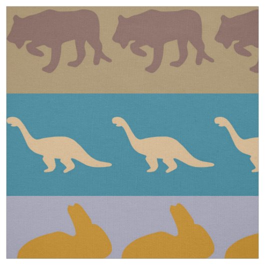 Muster für farbige Retro-Tiere #8 Stoff (Muster)