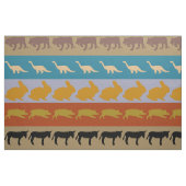 Muster für farbige Retro-Tiere #8 Stoff (Fat Quarter (45,7 x 55,9 cm))
