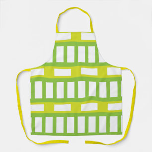 Muster für farbige Streifen in grün, weiß Schürze
