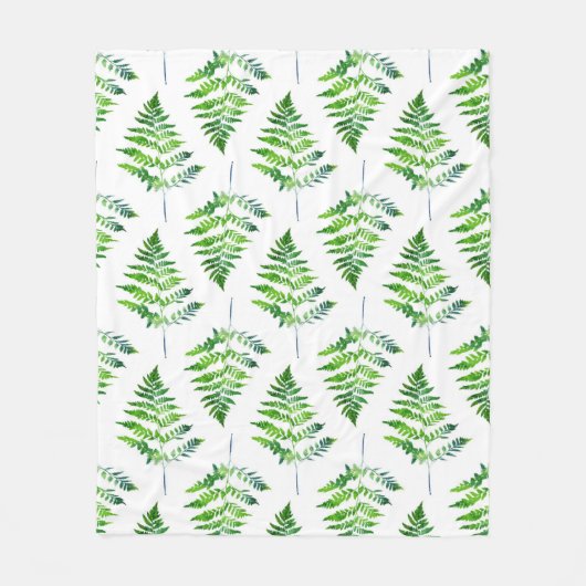 Muster für Fern-Blätter Fleecedecke (Vorderseite)