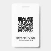 Muster für Firmenlogo und Titel QR-Code Ausweis (Rückseite)