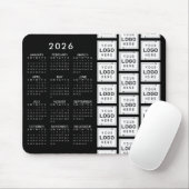 Muster für Firmenlogos 2026 Kalender mit benutzerd Mousepad (Mit Mouse)