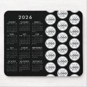 Muster für Firmenlogos 2026 Kalender mit benutzerd Mousepad (Vorne)