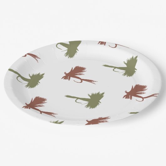 Muster für Fischen von Lures Pappteller (Schrägansicht)