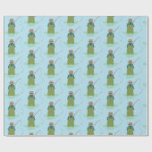 Muster für Fischereigewässer Geschenkpapier (Flach)