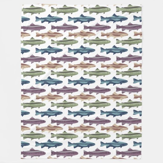 Muster für Fischfang Fleecedecke (Vorderseite)