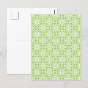 Muster für flache grüne Punkte und Ovale Postkarte