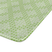 Muster für flache grüne Punkte und Ovale Schneidebrett (Ecke)
