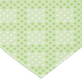 Muster für flache grüne Punkte und Ovale Tischdecke (Schrägansicht)