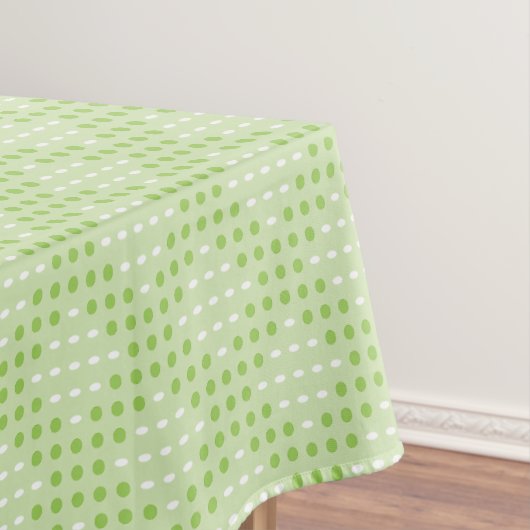 Muster für flache grüne Punkte und Ovale Tischdecke (Beispiel)