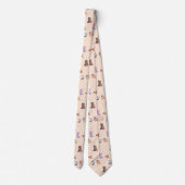 Muster für flache Herbstfälle/Herbsttiere Krawatte (Rückseite)