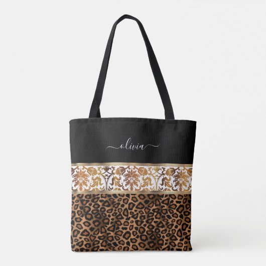 Muster für Flora und Leopard Tasche (Rückseite)