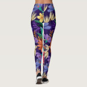 Muster für florale exotische Blume-23004 Leggings (Rückseite)