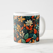 Muster für florale exotische Blume-24193 Jumbo-Tasse (Vorderseite Rechts)