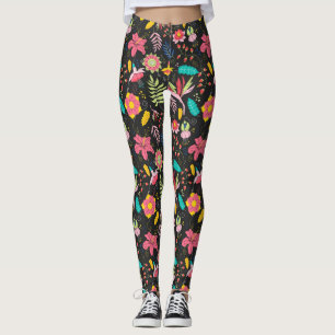 Muster für florale exotische Blume Leggings