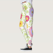 Muster für florale Kunstmalerei Leggings (Links)