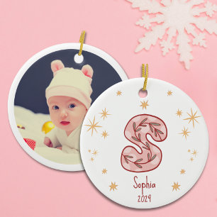 Muster für florale Monogramm-Sterne Keramik Ornament