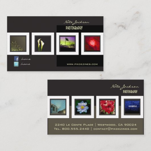 Muster für Fotos für Visitenkarten Visitenkarte (Vorne/Hinten)