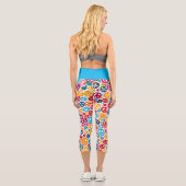 Muster für Friedenszeichen Capri Leggings (Rückseite)