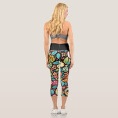 Muster für Friedenszeichen Capri Leggings (Rückseite)